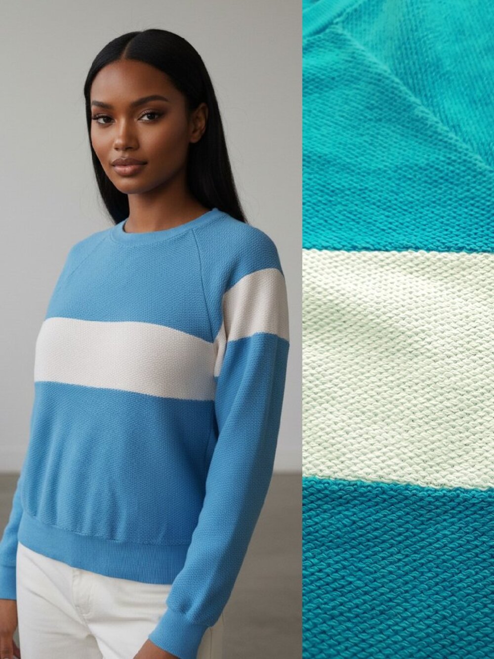 Vtg 80s textured jersey knit sweatshirt - Randy Hall, Inc. brand